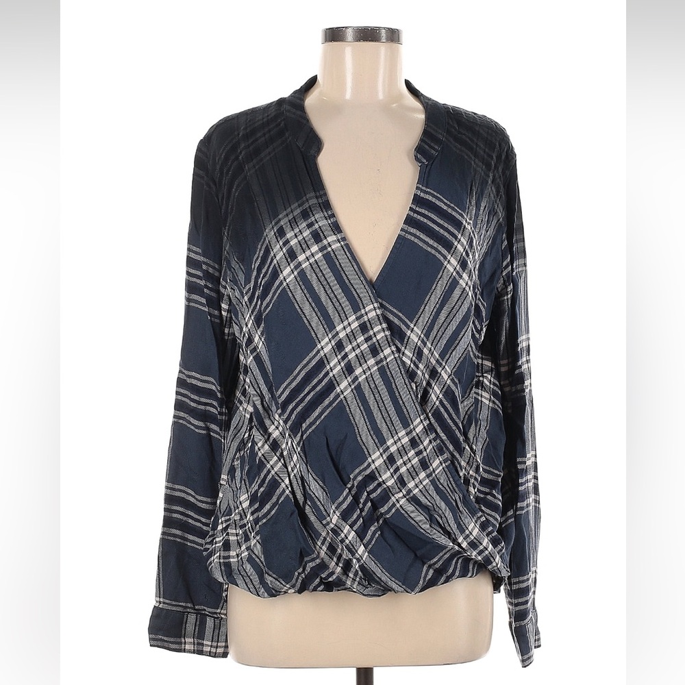 NWT Splendid Hyperion Dip-Dye Plaid Top